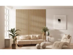 Akustikpaneel-Muster Foliert Eiche Filz Schwarz 29,5 cm x 15 cm