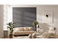 Akustikpaneel-Muster Foliert Arctic Grey Filz Schwarz 29,5 cm x 15 cm