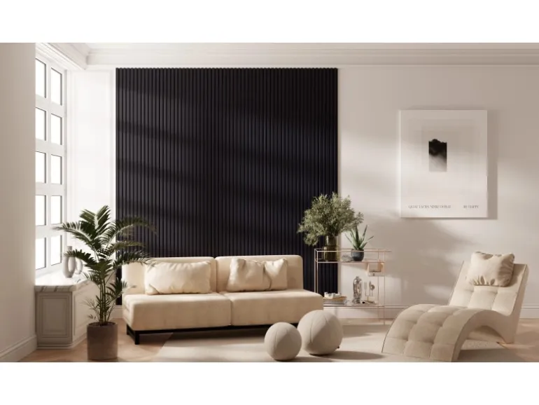 Akustikpaneel-Muster Foliert Indigo Blue Filz Schwarz 29,5 cm x 15 cm