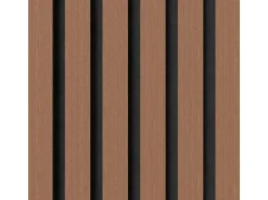 Akustikpaneel-Muster Mahagoni Unbehandelt MDF Schwarz Filz Schwarz 29,5 x 15 cm