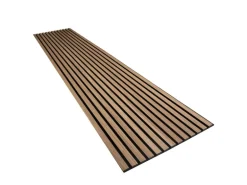 Akustikpanel Smart Walnuss Schwarz MDF Schwarz Filz 240 cm x 52 cm x 1,8 cm