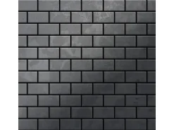 ALLOY Mosaik Fliese Massiv Metall Rohstahl Gewalzt Grau 1,6mm Stark House-rs 1 Paket mit 10 Matten 0,98 m2 Grau