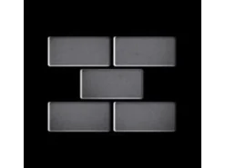 ALLOY Mosaik Fliese Massiv Metall Rohstahl Gewalzt Grau 1,6mm Stark House-rs 1 Paket mit 10 Matten 0,98 m2 Grau