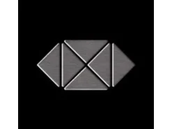 ALLOY Mosaik Fliese Massiv Metall Edelstahl Gebürstet Grau 1,6mm Stark Deco-s-s-b 1 Paket mit 10 Matten 0,92 m2 Grau