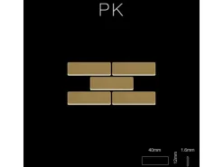 ALLOY Mosaik Fliese Massiv Metall Messing Gewalzt Gold 1,6mm Stark Pk-bm 1 Paket mit 10 Matten 0,88 m2 Gold