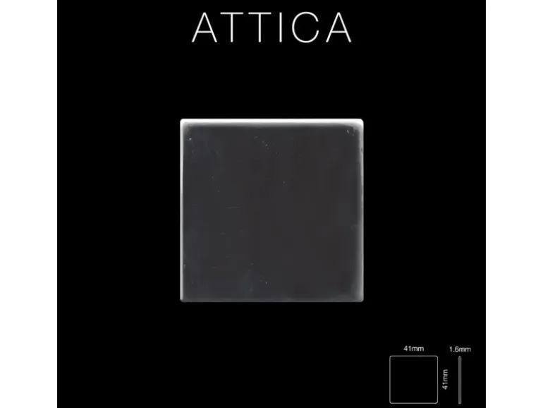 ALLOY Mosaik Fliese Massiv Metall Titan Hochglanz Dunkelgrau 1,6mm Attica-ti-sm 1 Paket mit 10 Matten 0,85 m2 Grau