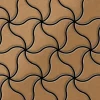 ALLOY Mosaik Fliese Massiv Metall Titan Gebürstet Kupfer 1,6mm Stark Ninja-ti-ab 1 Paket mit 10 Matten 0,67 m2 Kupfer