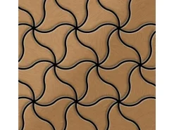 ALLOY Mosaik Fliese Massiv Metall Titan Gebürstet Kupfer 1,6mm Stark Ninja-ti-ab 1 Paket mit 10 Matten 0,67 m2 Kupfer