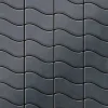 ALLOY Mosaik Fliese Massiv Metall Rohstahl Gewalzt Grau 1,6mm Stark Flux-rs, 1 Paket mit 10 Matten 0,86 m2 Grau