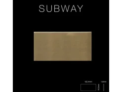ALLOY Mosaik Fliese Massiv Metall Titan Gebürstet Gold 1,6mm Stark Subway-ti-gb 1 Paket mit 50 Matten 0,58 m2 Gold