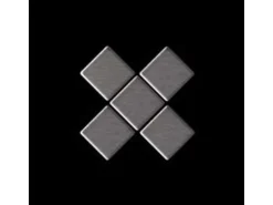 ALLOY Mosaik Fliese Massiv Metall Edelstahl Gebürstet Grau 1,6mm Stark Diamond-s-s-b 1 Paket mit 10 Matten 0,91 m2 Grau