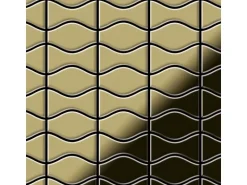 ALLOY Mosaik Fliese Massiv Metall Messing Gewalzt Gold 1,6mm Kismet & Karma-bm 1 Paket mit 10 Matten 0,86 m2 Gold
