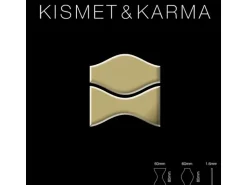 ALLOY Mosaik Fliese Massiv Metall Messing Gewalzt Gold 1,6mm Kismet & Karma-bm 1 Paket mit 10 Matten 0,86 m2 Gold