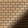 ALLOY Mosaik Fliese Massiv Metall Titan Hochglänzend Kupfer 1,6mm Stark House-ti-am 1 Paket mit 10 Matten 0,98 m2 Kupfer