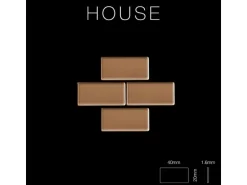 ALLOY Mosaik Fliese Massiv Metall Titan Hochglänzend Kupfer 1,6mm Stark House-ti-am 1 Paket mit 10 Matten 0,98 m2 Kupfer