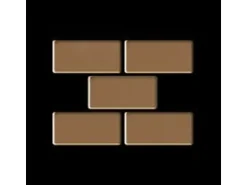 ALLOY Mosaik Fliese Massiv Metall Titan Hochglänzend Kupfer 1,6mm Stark House-ti-am 1 Paket mit 10 Matten 0,98 m2 Kupfer