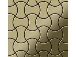 ALLOY Mosaik Fliese Massiv Metall Messing Gewalzt Gold 1,6mm Stark Infinit-bm 1 Paket mit 10 Matten 0,91 m2 Gold