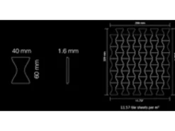 ALLOY Mosaik Fliese Massiv Metall Edelstahl Hochglanz Grau 1,6mm Kismet-s-s-m 1 Paket mit 10 Matten 0,86 m2 Grau