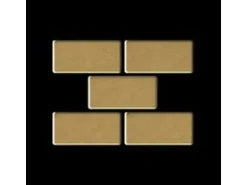 ALLOY Mosaik Fliese Massiv Metall Messing Gewalzt Gold 1,6mm Stark House-bm 1 Paket mit 10 Matten 0,98 m2 Gold