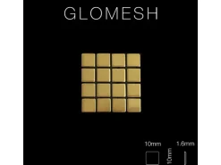 ALLOY Mosaik Fliese Massiv Metall Messing Gewalzt Gold 1,6mm Stark Glomesh-bm 1 Paket mit 10 Matten 1,07 m2 Gold