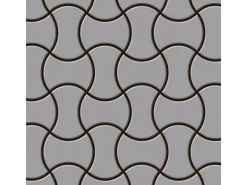 ALLOY Mosaik Fliese Massiv Metall Edelstahl Marine Hochglanz Grau 1,6mm Infinit-s-s-mm 1 Paket mit 10 Matten 0,91 m2 Grau
