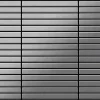 ALLOY Mosaik Fliese Massiv Metall Edelstahl Marine Gebürstet Grau 1,6mm Linear-s-s-mb 1 Paket mit 10 Matten 0,94 m2 Grau