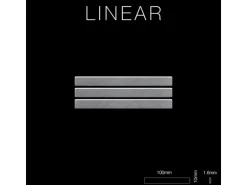 ALLOY Mosaik Fliese Massiv Metall Edelstahl Marine Gebürstet Grau 1,6mm Linear-s-s-mb 1 Paket mit 10 Matten 0,94 m2 Grau