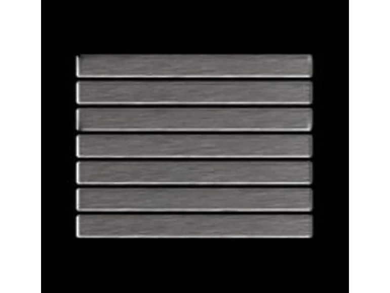 ALLOY Mosaik Fliese Massiv Metall Edelstahl Marine Gebürstet Grau 1,6mm Linear-s-s-mb 1 Paket mit 10 Matten 0,94 m2 Grau