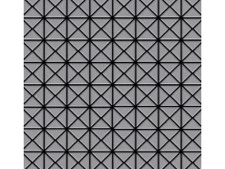 ALLOY Mosaik Fliese Massiv Metall Edelstahl Matt Grau 1,6mm Stark Deco-s-s-ma 1 Paket mit 10 Matten 0,92 m2 Grau