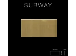 ALLOY Mosaik Fliese Massiv Metall Messing Gewalzt Gold 1,6mm Stark Subway-bm 1 Paket mit 50 Matten 0,58 m2 Gold