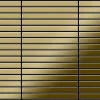 ALLOY Mosaik Fliese Massiv Metall Titan Hochglänzend Gold 1,6mm Stark Linear-ti-gm 1 Paket mit 10 Matten 0,94 m2 Gold