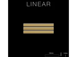 ALLOY Mosaik Fliese Massiv Metall Titan Hochglänzend Gold 1,6mm Stark Linear-ti-gm 1 Paket mit 10 Matten 0,94 m2 Gold