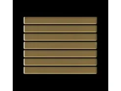 ALLOY Mosaik Fliese Massiv Metall Titan Hochglänzend Gold 1,6mm Stark Linear-ti-gm 1 Paket mit 10 Matten 0,94 m2 Gold