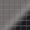 ALLOY Mosaik Fliese Massiv Metall Titan Hochglanz Dunkelgrau 1,6mm Cinquanta-ti-sm 1 Paket mit 10 Matten 0,94 m2 Grau