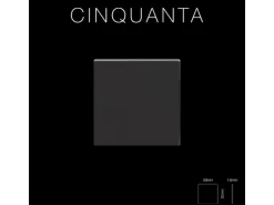 ALLOY Mosaik Fliese Massiv Metall Titan Hochglanz Dunkelgrau 1,6mm Cinquanta-ti-sm 1 Paket mit 10 Matten 0,94 m2 Grau