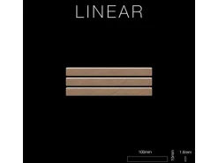 ALLOY Mosaik Fliese Massiv Metall Titan Hochglänzend Kupfer 1,6mm Stark Linear-ti-am 1 Paket mit 10 Matten 0,94 m2 Kupfer