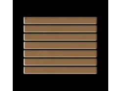 ALLOY Mosaik Fliese Massiv Metall Titan Hochglänzend Kupfer 1,6mm Stark Linear-ti-am 1 Paket mit 10 Matten 0,94 m2 Kupfer