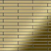 ALLOY Mosaik Fliese Massiv Metall Titan Hochglänzend Gold 1,6mm Stark Avenue-ti-gm 1 Paket mit 10 Matten 0,74 m2 Gold
