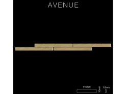 ALLOY Mosaik Fliese Massiv Metall Titan Hochglänzend Gold 1,6mm Stark Avenue-ti-gm 1 Paket mit 10 Matten 0,74 m2 Gold