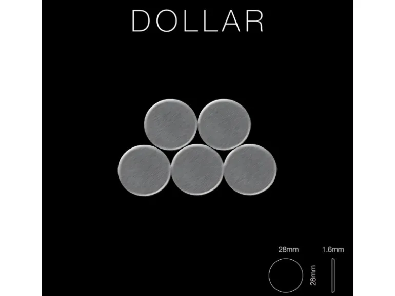 ALLOY Mosaik Fliese Massiv Metall Edelstahl Marine Gebürstet Grau 1,6mm Dollar-s-s-mb 1 Paket mit 10 Matten 0,88 m2 Grau