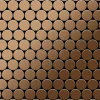 ALLOY Mosaik Fliese Massiv Metall Titan Gebürstet Kupfer 1,6mm Stark Dome-ti-ab 1 Paket mit 10 Matten 0,73 m2 Kupfer