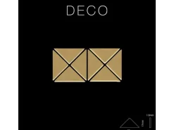 ALLOY Mosaik Fliese Massiv Metall Messing Gewalzt Gold 1,6mm Stark Deco-bm 1 Paket mit 10 Matten 0,92 m2 Gold