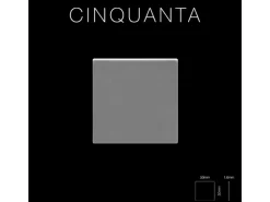 ALLOY Mosaik Fliese Massiv Metall Edelstahl Marine Hochglanz Grau Cinquanta-s-s-mm 1 Paket mit 10 Matten 0,94 m2 Grau