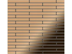 ALLOY Mosaik Fliese Massiv Metall Titan Hochglänzend Kupfer 1,6mm Stark Deedee-ti-am 1 Paket mit 10 Matten 0,63 m2 Kupfer