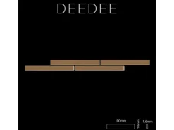 ALLOY Mosaik Fliese Massiv Metall Titan Hochglänzend Kupfer 1,6mm Stark Deedee-ti-am 1 Paket mit 10 Matten 0,63 m2 Kupfer