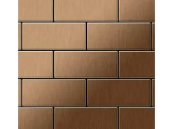 ALLOY Mosaik Fliese Massiv Metall Titan Gebürstet Kupfer 1,6mm Stark Subway-ti-ab 1 Paket mit 50 Matten 0,58 m2 Kupfer