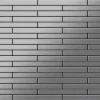 ALLOY Mosaik Fliese Massiv Metall Edelstahl Marine Gebürstet Grau 1,6mm Deedee-s-s-mb 1 Paket mit 10 Matten 0,63 m2 Grau