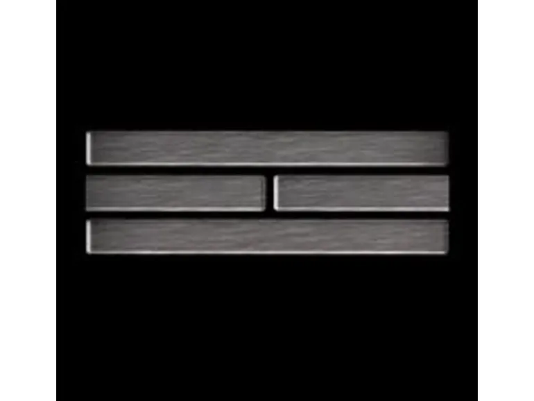 ALLOY Mosaik Fliese Massiv Metall Edelstahl Marine Gebürstet Grau 1,6mm Deedee-s-s-mb 1 Paket mit 10 Matten 0,63 m2 Grau