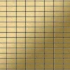 ALLOY Mosaik Fliese Massiv Metall Titan Gebürstet Gold 1,6mm Stark Bauhaus-ti-gb 1 Paket mit 10 Matten 1,05 m2 Gold