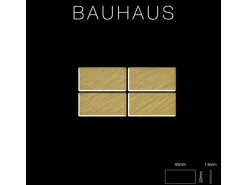 ALLOY Mosaik Fliese Massiv Metall Titan Gebürstet Gold 1,6mm Stark Bauhaus-ti-gb 1 Paket mit 10 Matten 1,05 m2 Gold